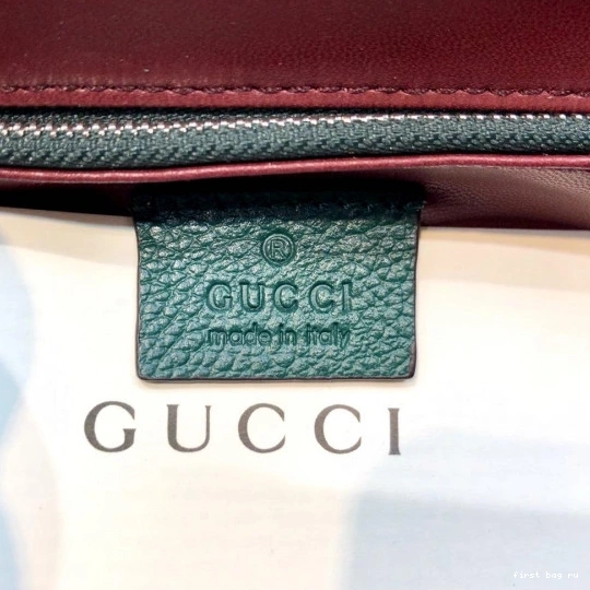 First bag ru small leather Zumi grainy Gucci handle top bag 0712